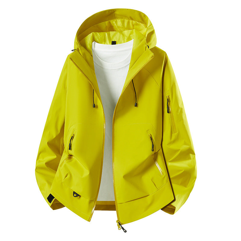 Men's Minimalist Softshell Anorak with Adjustable Hood & Welded Zip Pockets Mune Fashion