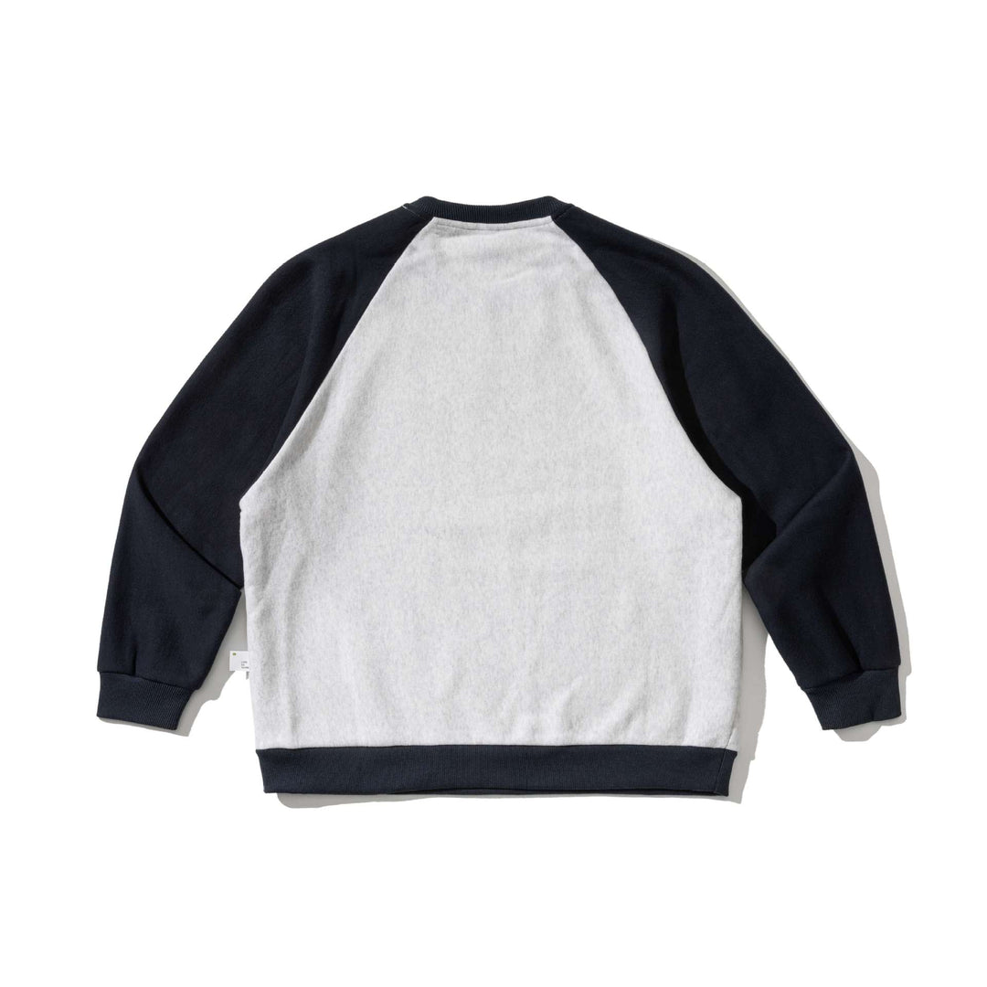 Men's raglan sweatshirt with embroidered logo and contrast sleeves made of lightweight terry Mune Fashion