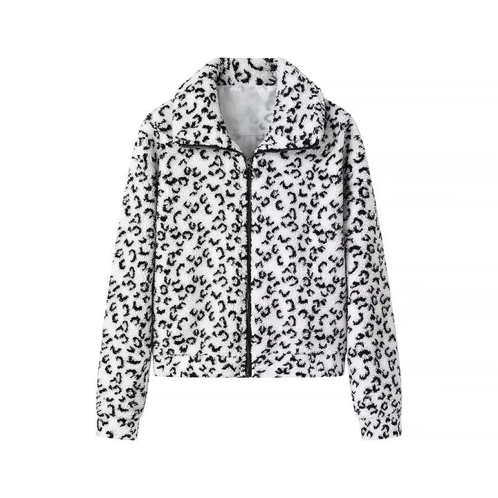 Women's cozy teddy fleece jacket with stand-up collar and full zip Mune Fashion