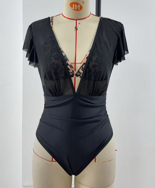 Ladies Stylish Swimsuit with Delicate Ruffle Elements Mune Fashion