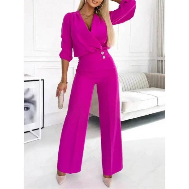 Women elegant jumpsuit with wide legs Mune Fashion