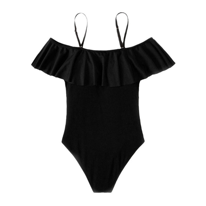 Women One-Piece Swimsuit with Voluminous Ruffle Design Mune Fashion