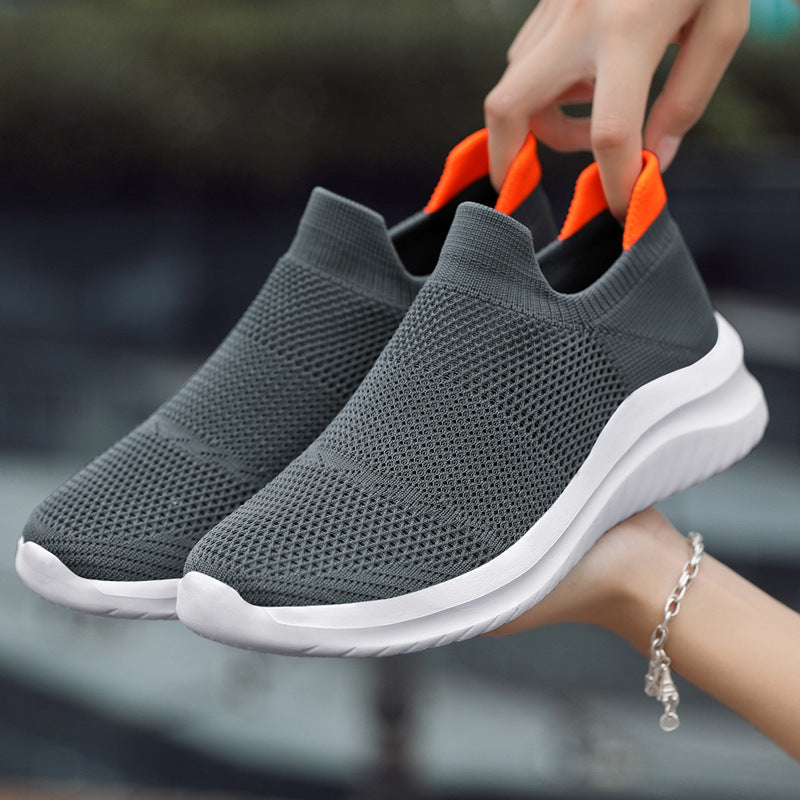 Unisex nan breathable knitted slip-on sneakers with ergonomic memory insole Mune Fashion