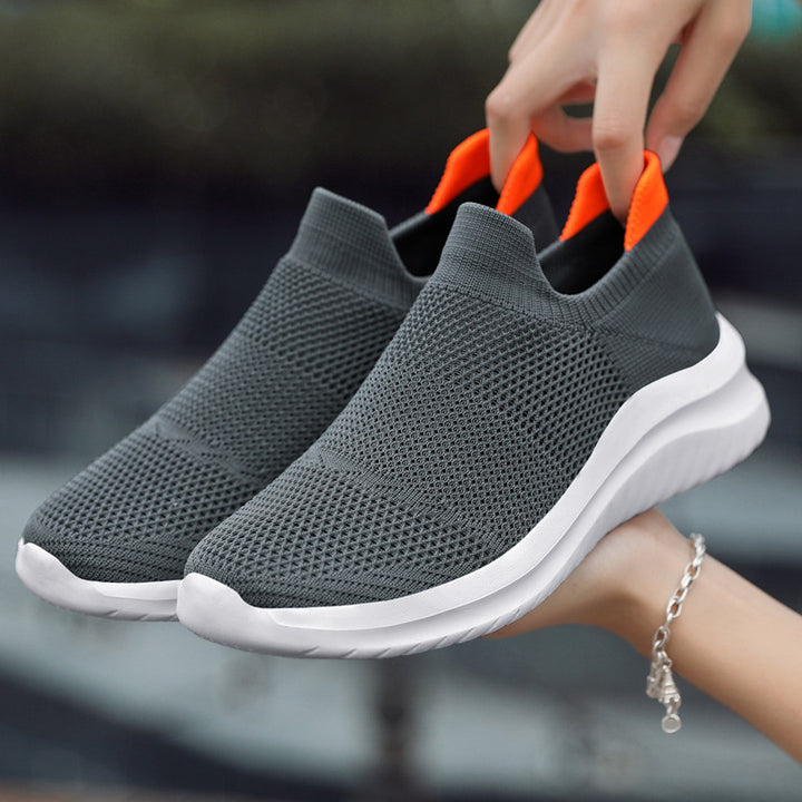 Unisex nan breathable knitted slip-on sneakers with ergonomic memory insole Mune Fashion