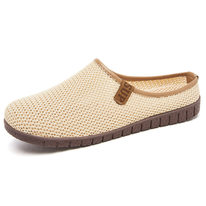Women's knitted breathable slippers with woven comfort insole and flexible profile sole Mune Fashion