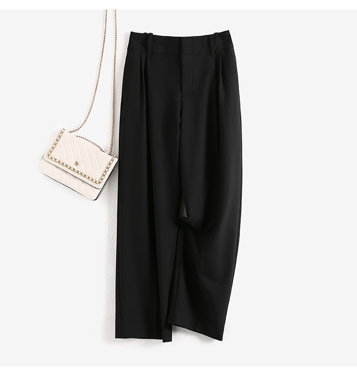 Women Elegant, high-waisted and flowing fabric trousers Mune Fashion