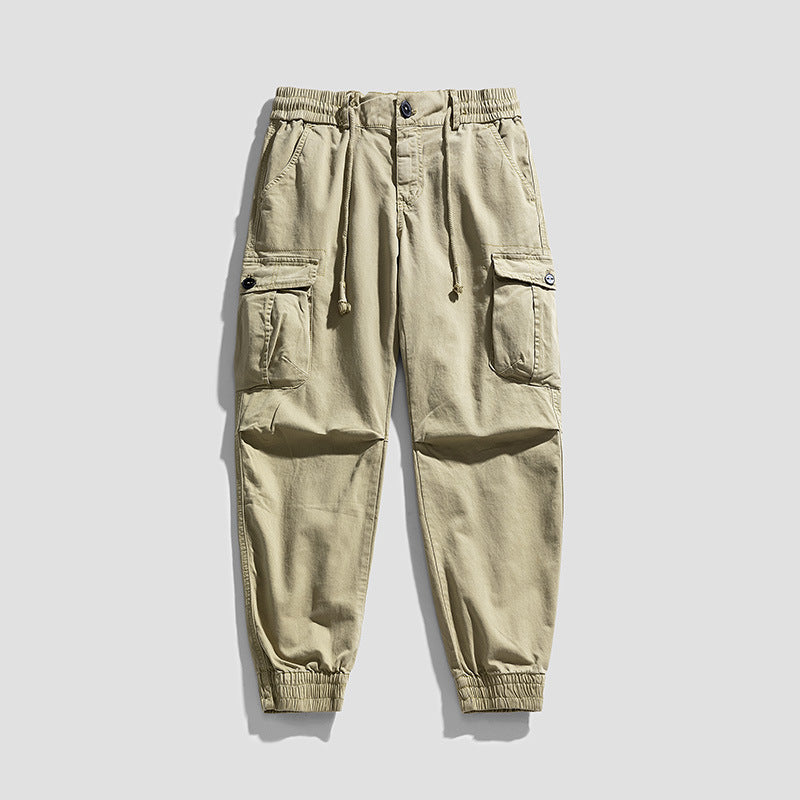 Men's Urban Utility Cargo Jogger with Elastic Comfort Waistband, Drawstring and Flap Multi-Pockets Mune Fashion