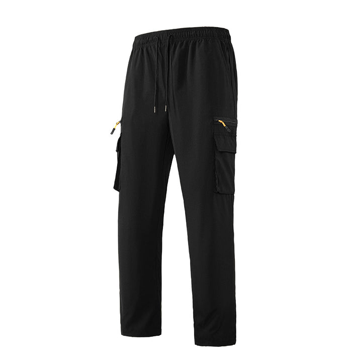 Men's Breathable Cargo Lounge Pants with Elastic Waistband, Drawstring & Multi-Pockets Mune Fashion