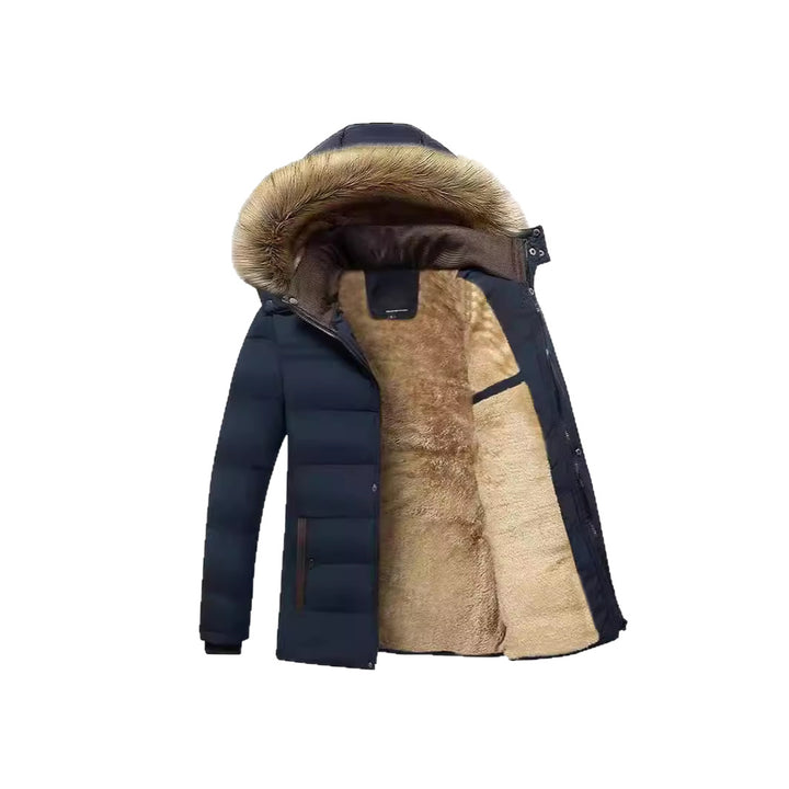 Men's Thermal Parka with cozy faux fur lining and removable hood Mune Fashion