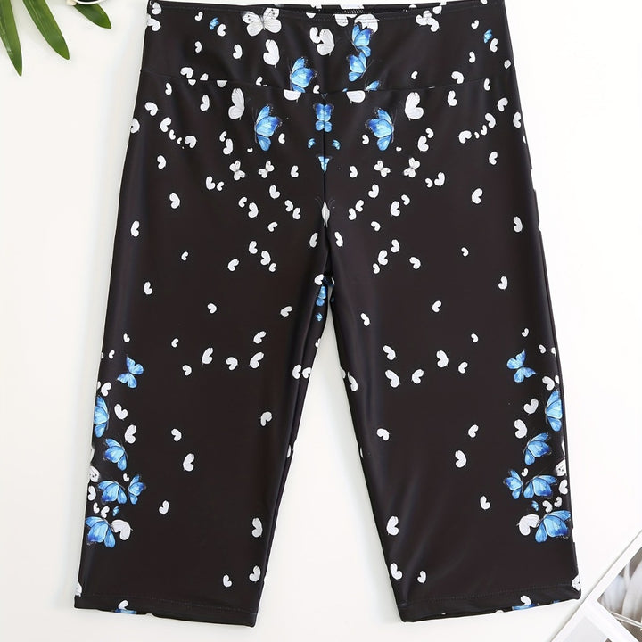 Women's Sporty Swim Shorts with Floral Design Mune Fashion