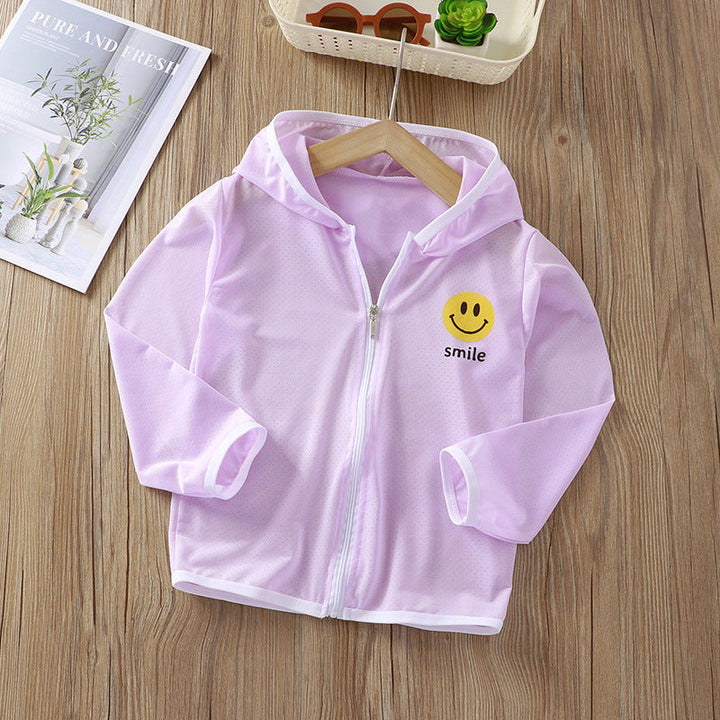 Unisex nan children's light hoodie jacket with breathable mesh fabric and full zipper Mune Fashion