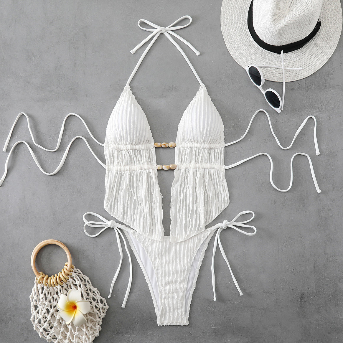 Women One-Piece Swimsuit with Sophisticated Ruffle Design Mune Fashion