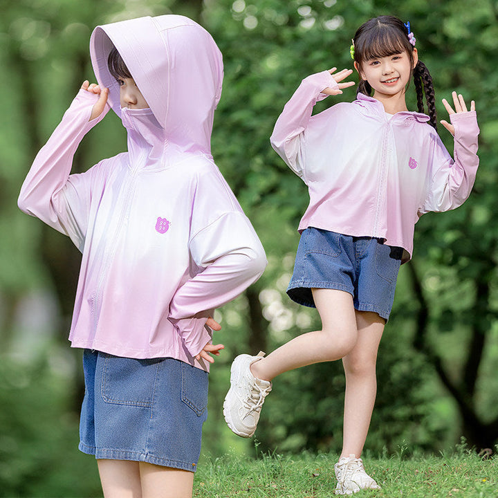 Ladies nan lightweight children's sun protection jacket with hood Mune Fashion