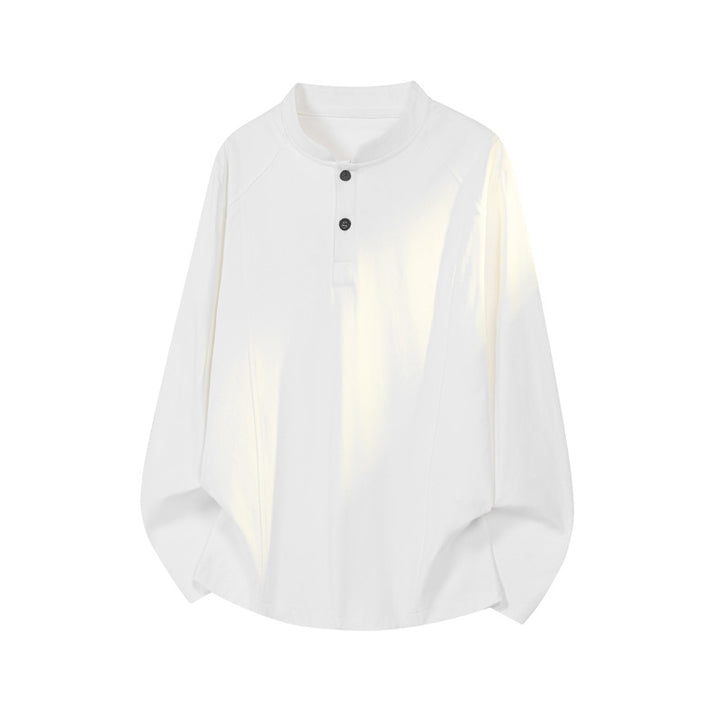 Men's Casual Long Sleeve Shirt with Button Placket Mune Fashion