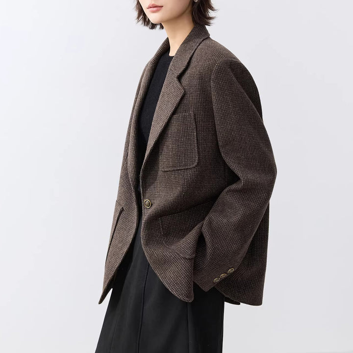 Women's Elegant oversized jacket with textured design Drune