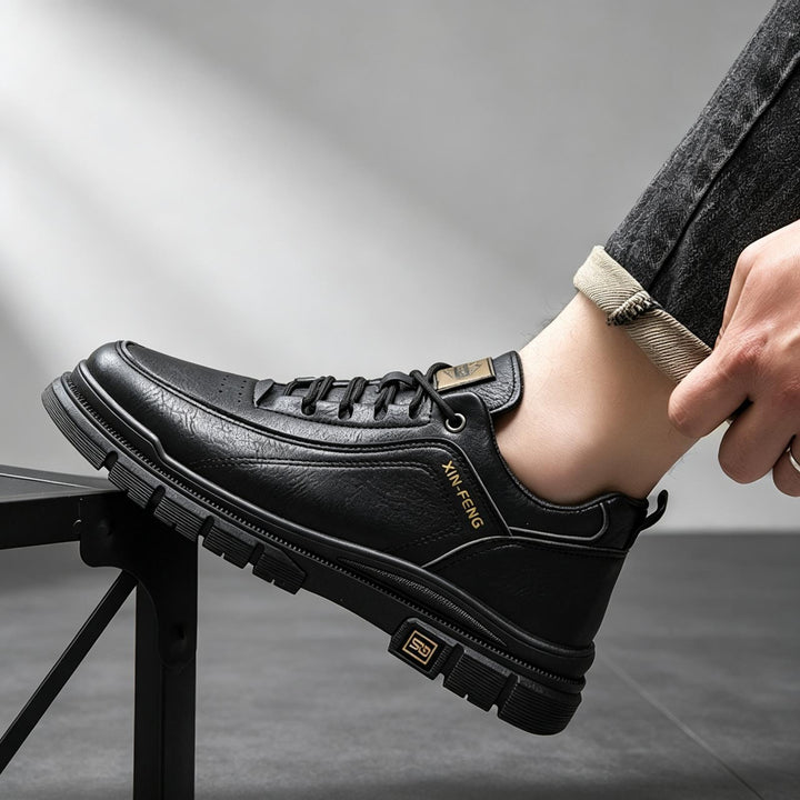 Men's Sporty Leather Sneakers Mune Fashion
