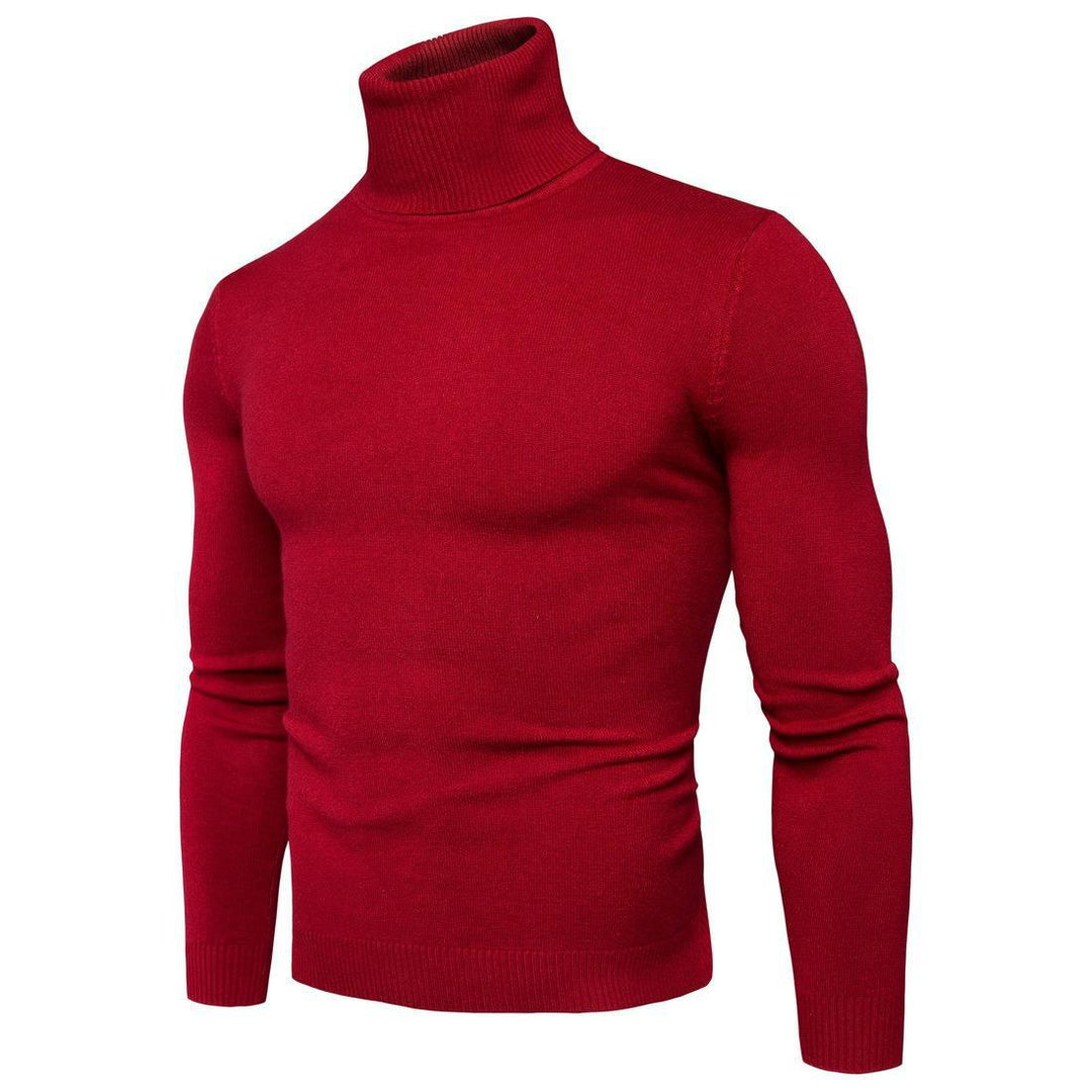 Men's figure-hugging turtleneck sweater made of fine knit with elastic fit Mune Fashion