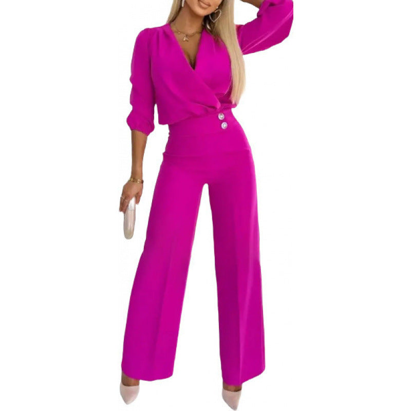 Women elegant jumpsuit with wide legs Mune Fashion