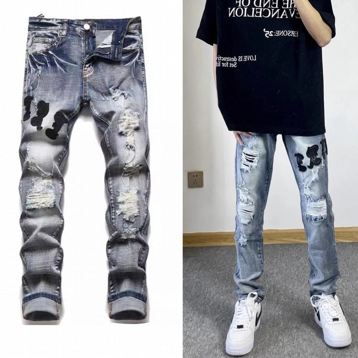 Men's Fashion Ripped Jeans in Vintage Style Mune Fashion
