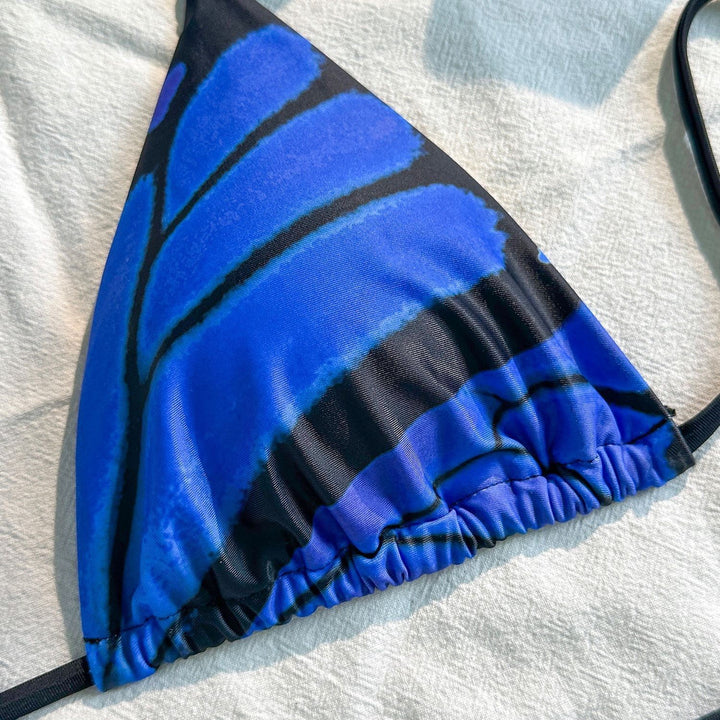 Women's triangle bikini set with adjustable straps and exciting pattern mix Mune Fashion