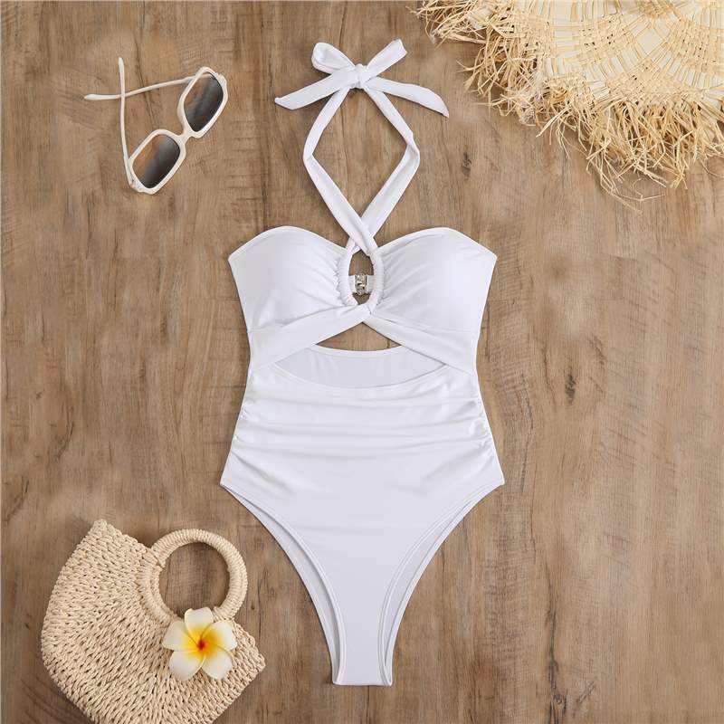 Women's one-piece swimsuit with playful wrap design Mune Fashion