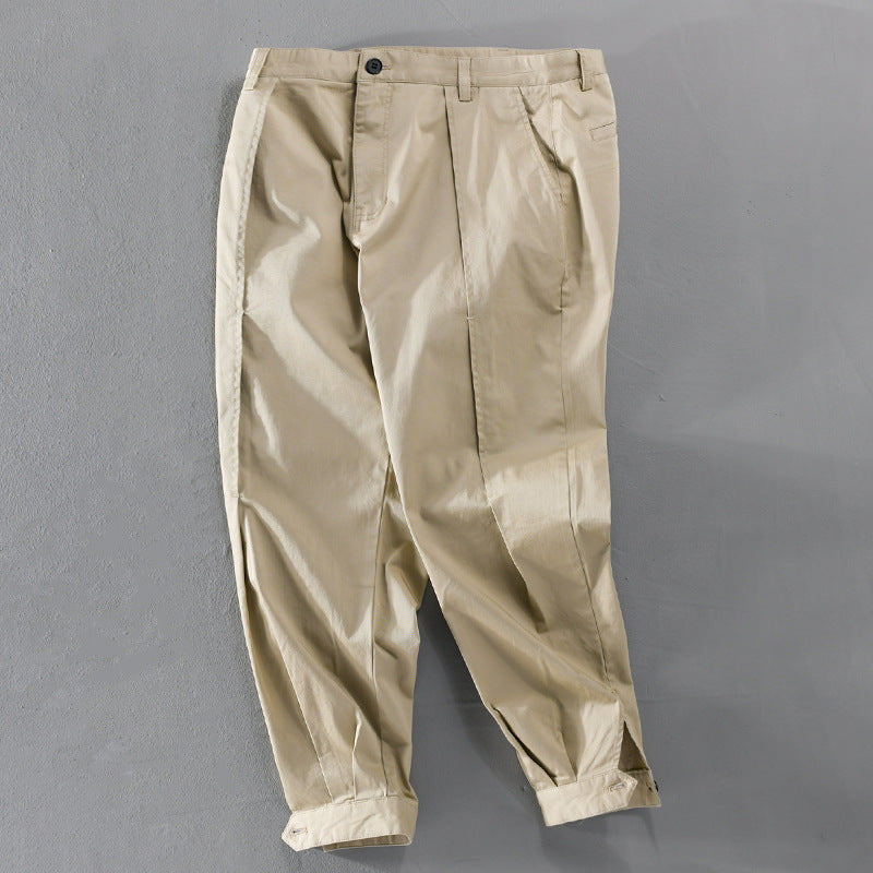 Men's tapered cargo pants with pleats and adjustable ankle straps Mune Fashion