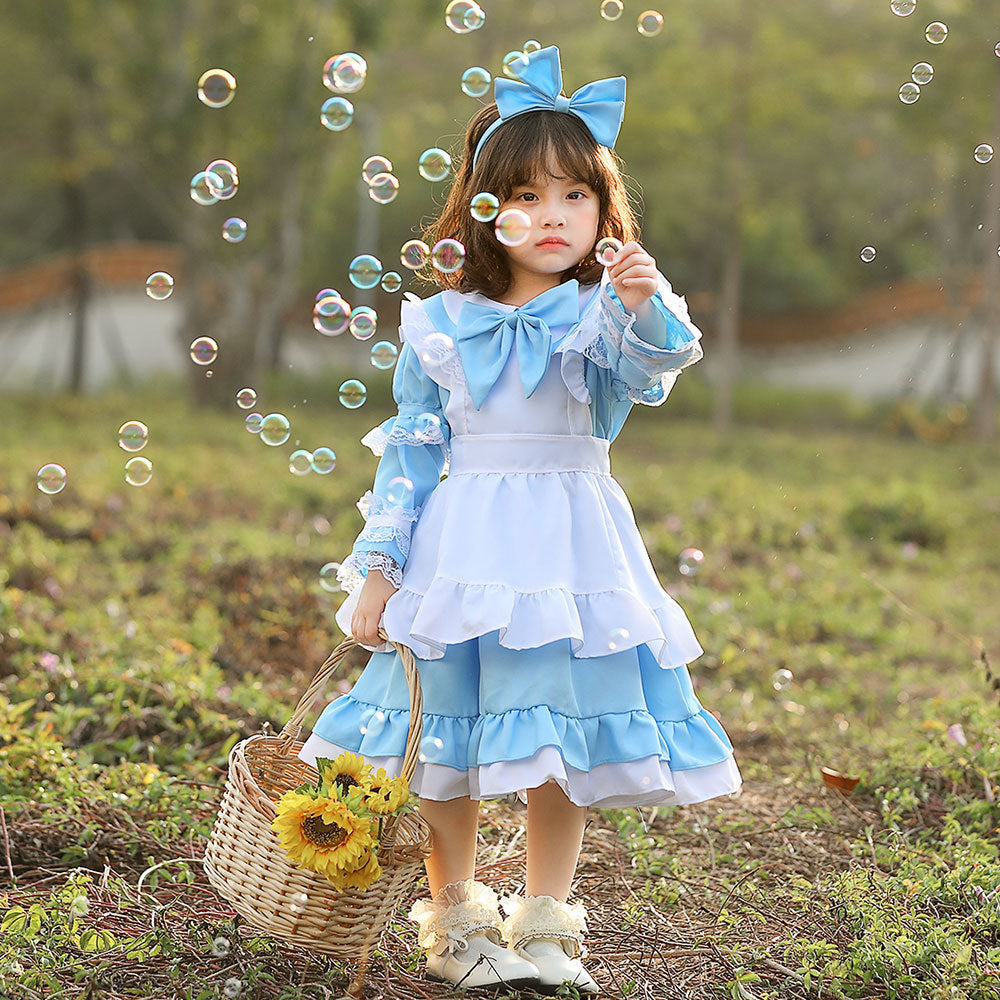 Girls cute fairy tale dress with ruffles and bows Mune Fashion