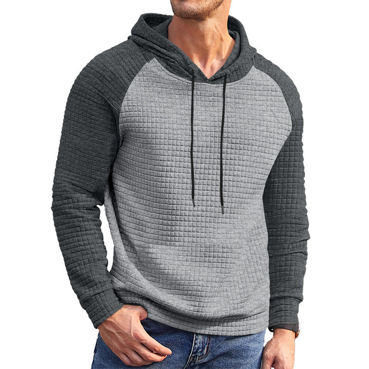 Men's textured hoodie with raglan sleeves and quilted structure Mune Fashion
