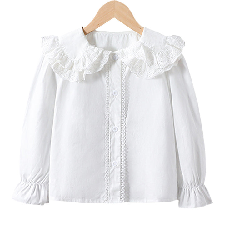 Women's blouse with ruffle details and romantic puff sleeves Mune Fashion