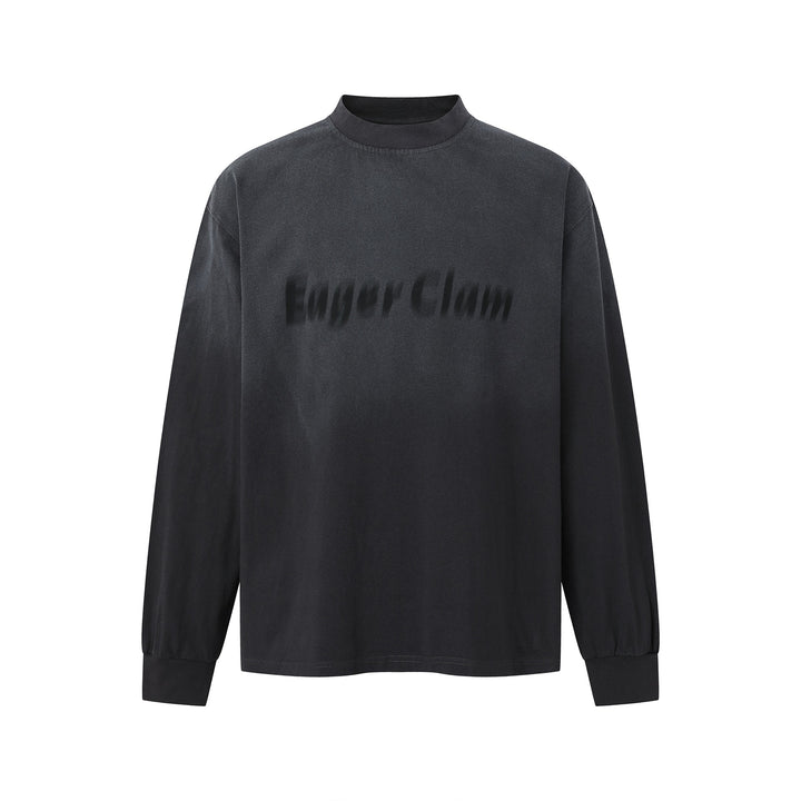 Unisex Oversize Sweatshirt with Troyer collar and blurred logo print Mune Fashion
