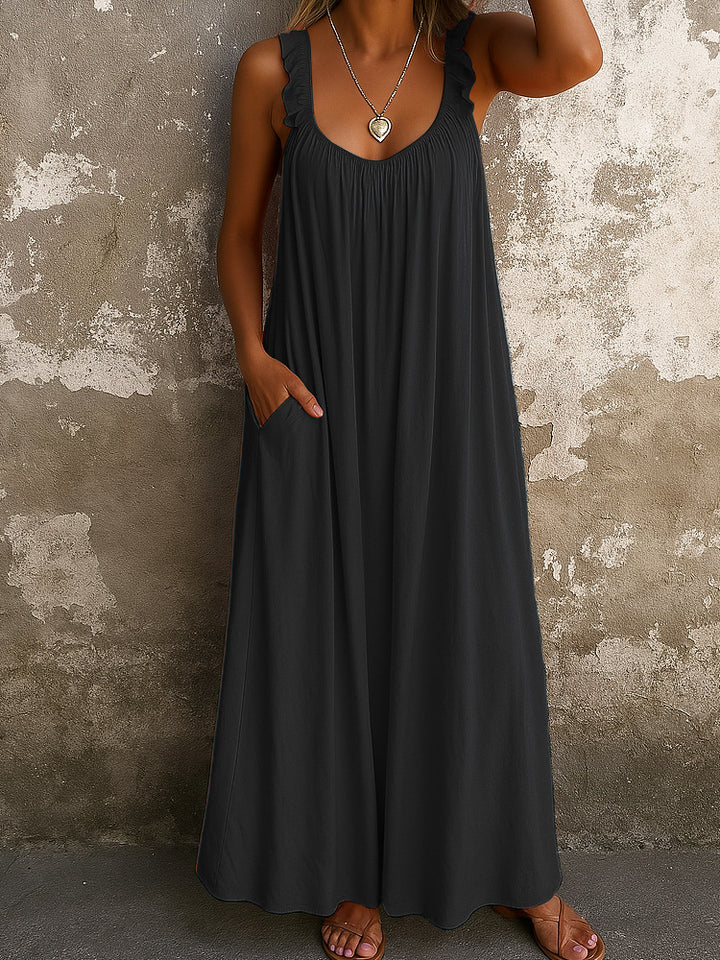 Women's maxi dress with strapless fit and airy silhouette Mune Fashion