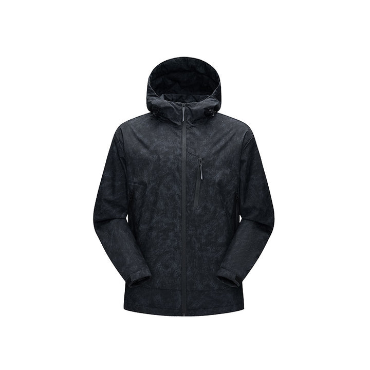 Men's technical waterproof hooded jacket with welded seams and chest zip pocket Mune Fashion