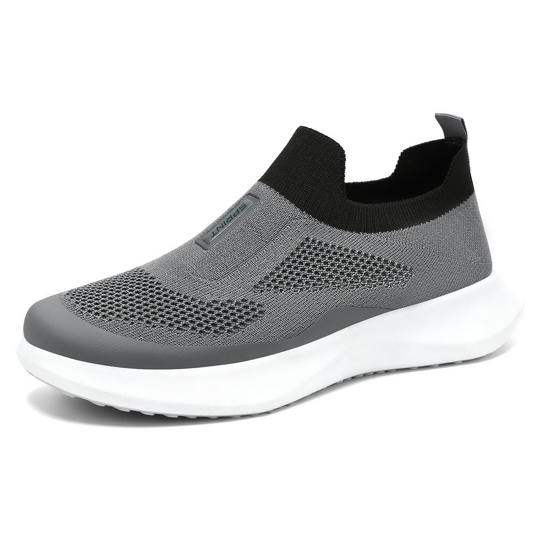 Women's lightweight knit slip-on sneaker with sock-like shaft, elastic entry, and ergonomic memory platform sole Mune Fashion