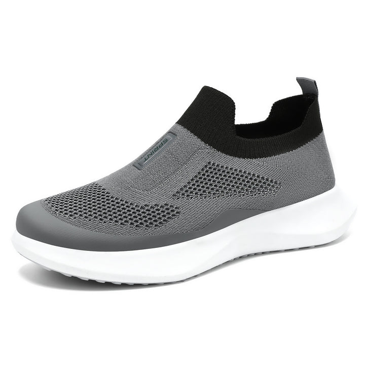 Women's lightweight knit slip-on sneaker with sock-like shaft, elastic entry, and ergonomic memory platform sole Mune Fashion