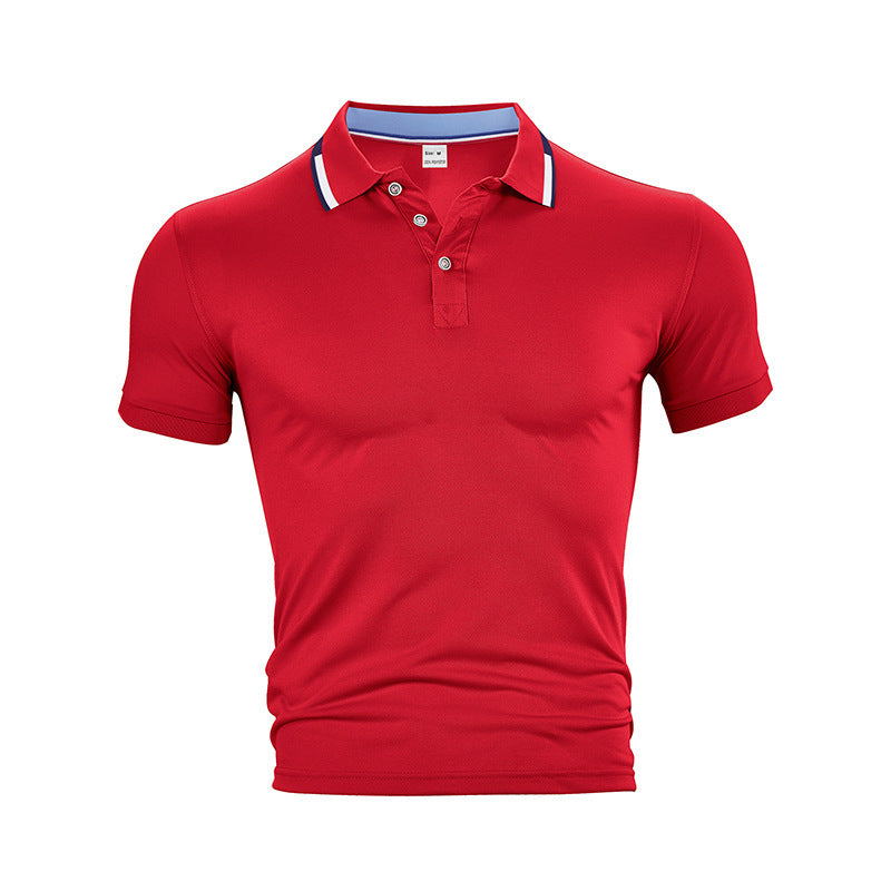 Men's slim fit functional polo with moisture-regulating technology and ribbed collar Mune Fashion