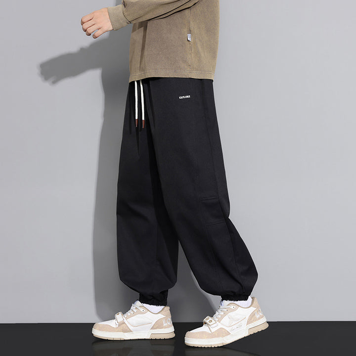 Men Comfortable Relaxed Fit Pleated Trousers