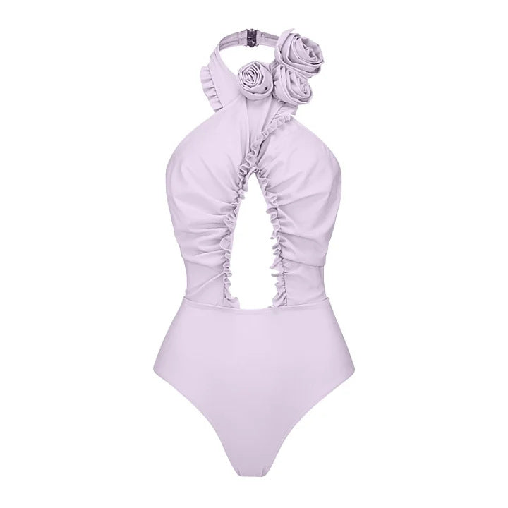 Women's high-quality one-piece swimsuit with exceptional cut and floral details Mune Fashion
