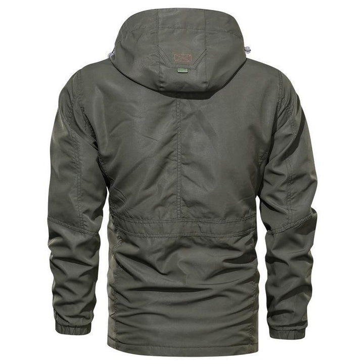 Men's water-repellent field parka in utility style with hood and adjustable waist fit Mune Fashion
