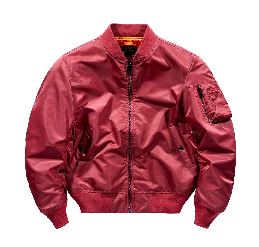 Men's flight bomber jacket made of technical nylon with ribbed cuffs and arm pocket Mune Fashion