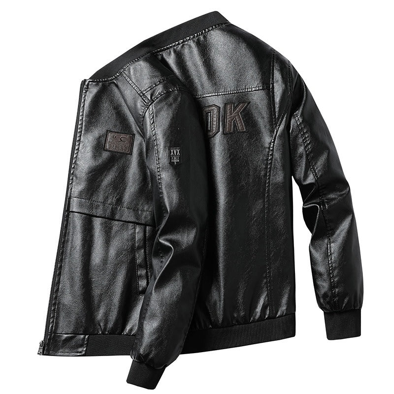 Men's Fashion Faux Leather Bomber Jacket Mune Fashion 1787738231