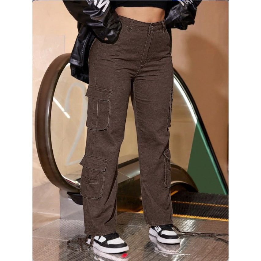 Ladies Utility Cargo Chino with multiple flap pockets and drawstring hem Mune Fashion