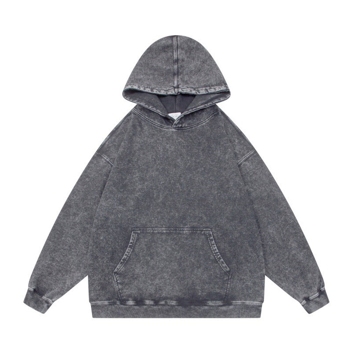 Unisex Oversize Hoodie in Acid Wash with Kangaroo Pocket and Raglan Sleeves Mune Fashion