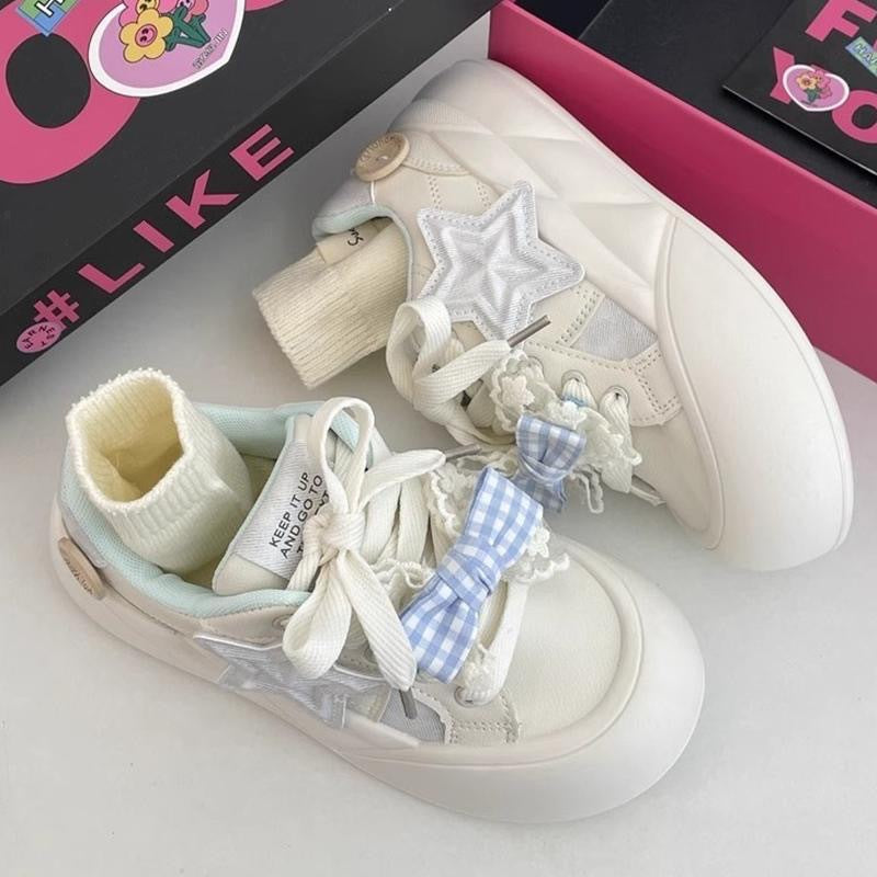 Women's sneakers made of high-quality leather with fashionable sock design by Mune Fashion