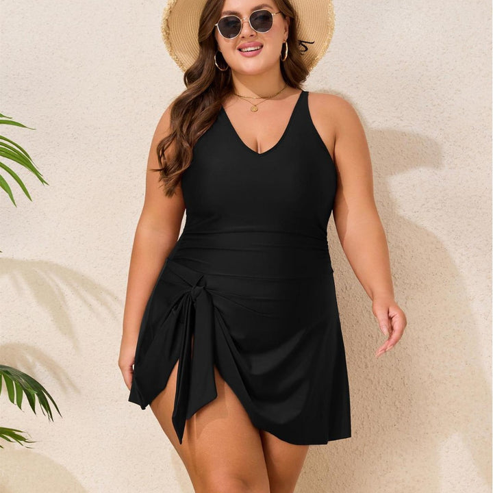 Women's Flowing Swimsuit with Wrap Look Mune Fashion
