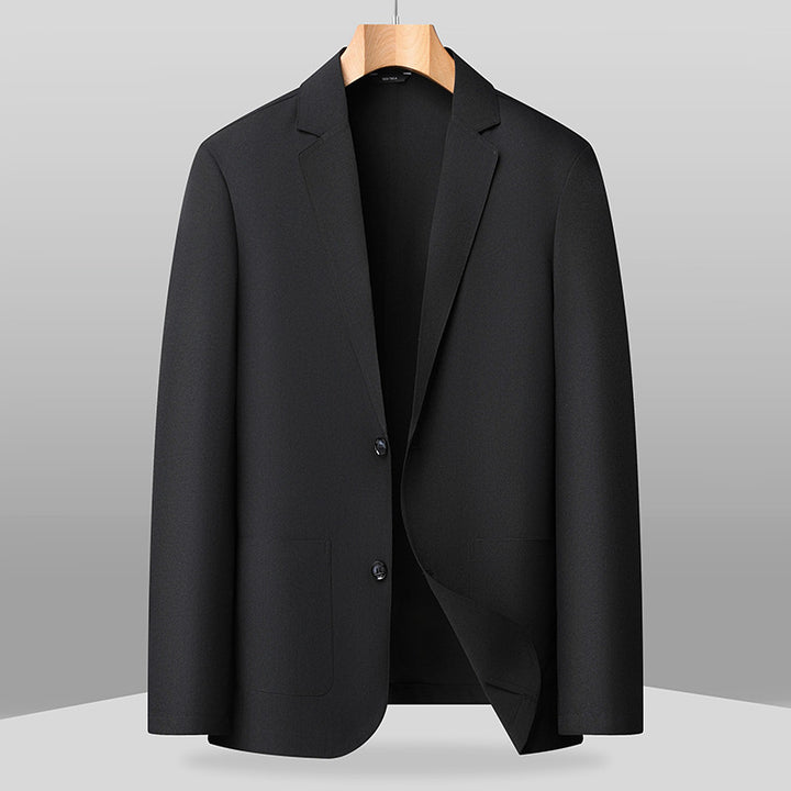 Men's Lightweight Unlined Single-Breasted Blazer with Patch Pockets Mune Fashion