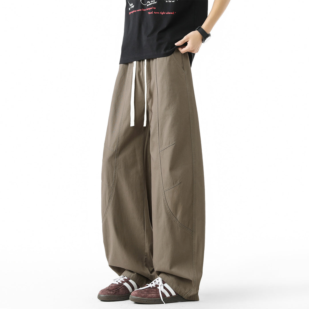 Men's Wide Utility Cargo Pants with Large Flap Pockets & Reinforced Seam Areas Mune Fashion