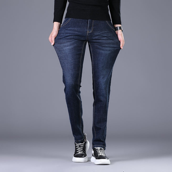 Women Elastic Slim-Straight Jeans with High Comfort Waistband Mune Fashion
