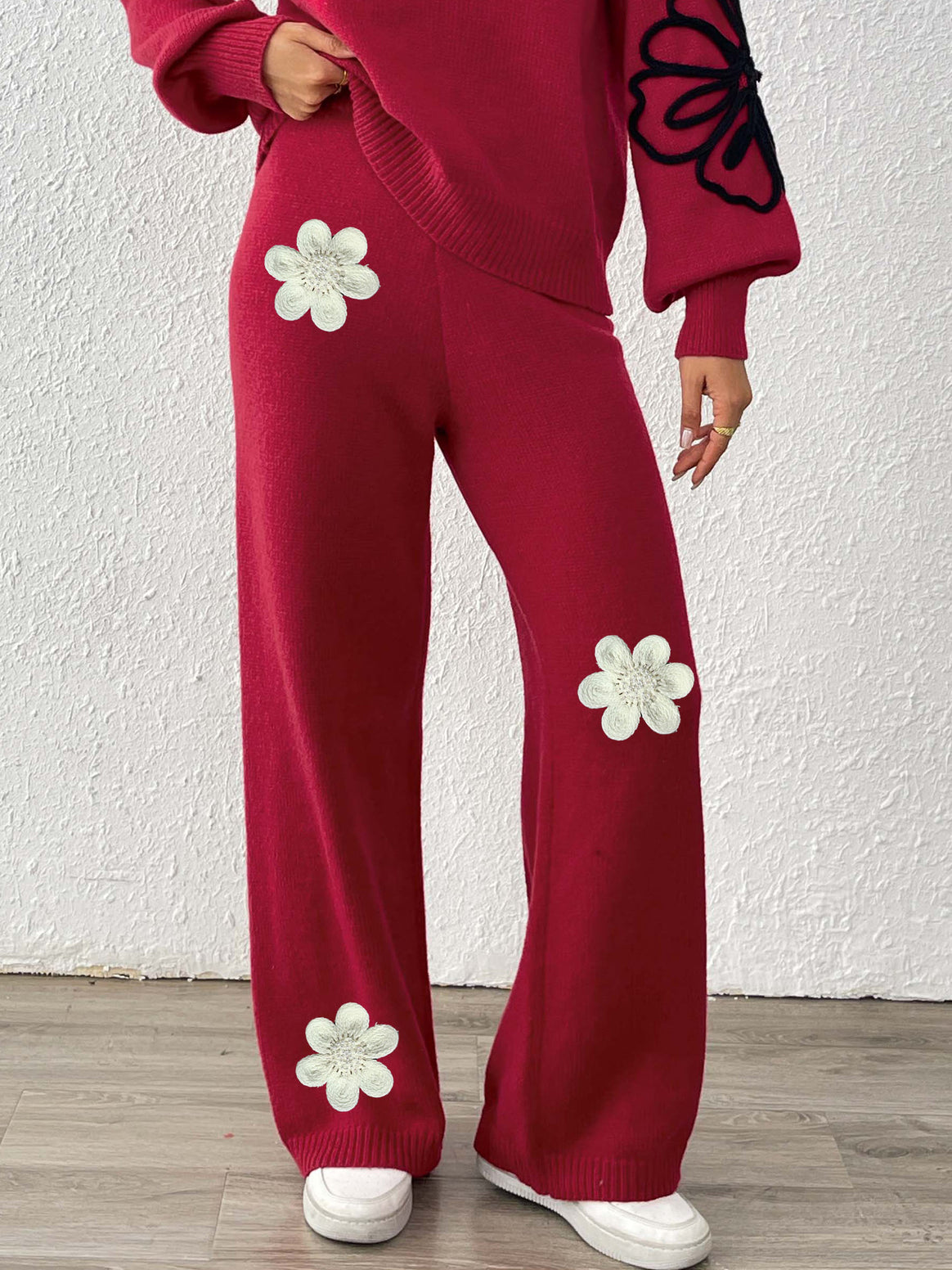 Women Wide Knit Pants Mune Fashion