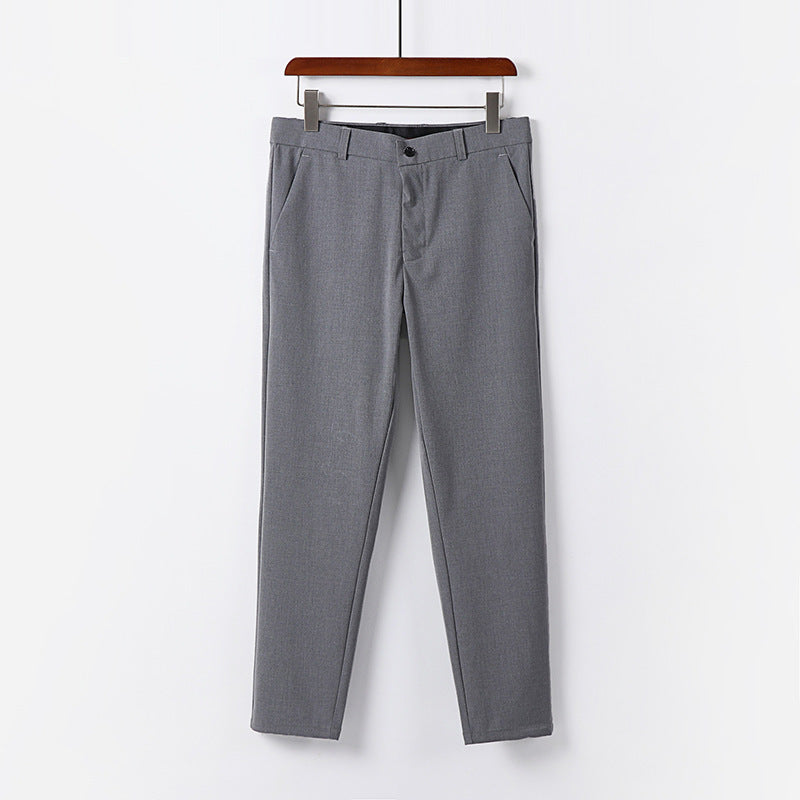 Men's Slim Chino Pants made of Stretch Cotton Blend with Slim Leg and Pleats Mune Fashion