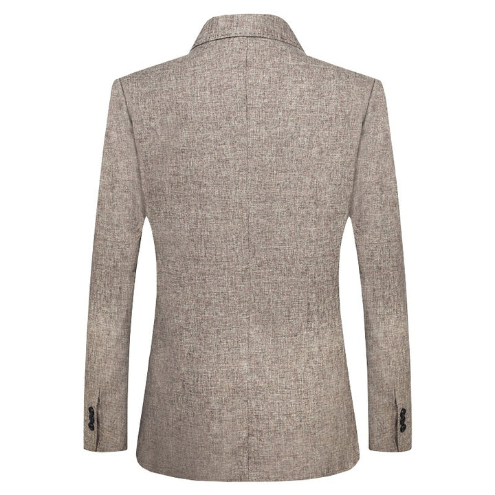 Men's Unstructured Linen Look Blazer with Partial Lining and Flap Pockets Mune Fashion